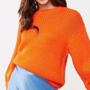 NWOT•Forever21• Chunky Burnt Orange Sweater•Large
